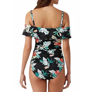 Tommy Bahama Floral Springs Flounce Tankini Top Swim Size XS thumbnail 2