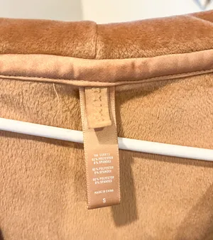 Brown Velour Zip Up Hoodie thumbnail 3
