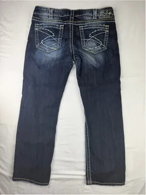 Silver Jeans Co W31 Santorini Capri Jeans Thick Stitch Y2K Denim Western Cowgirl thumbnail 2
