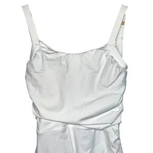 NWOT Halara White Ruched Lace Up Open Back Bodycon Pencil Maxi Dress Size M thumbnail 10