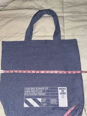Nike Blue Canvas Messenger Tote with White Swoosh thumbnail 3