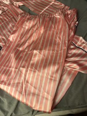 Luxenight Striped Button Up Satin Pajama Set,Size 1X. NWOT thumbnail 2