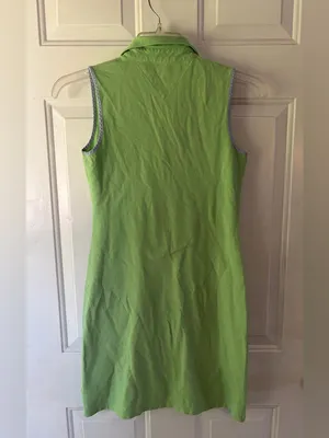 VTG Tommy Hilfiger Green Polo Dress S Preppy Tennis Yacht Club Resort Vacation thumbnail 9