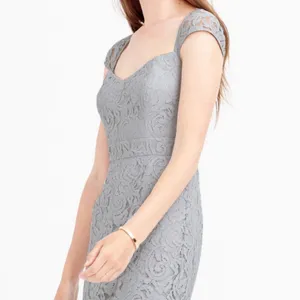 NEW J.Crew Tinsley Dress Leavers Lace Sz 6 Gray Bridesmaid Mother‎ Of Bride $275 thumbnail 7