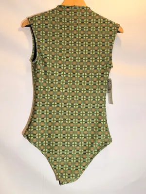 NWT Seea Regina Multicolor Zip Front High Neck One Piece Surf Suit Size L thumbnail 13