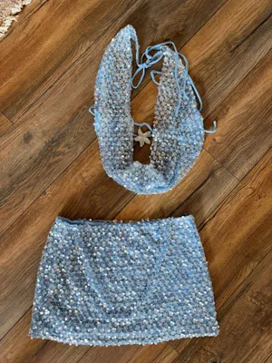 White Fox Boutique Sequin Skirt Set thumbnail 7