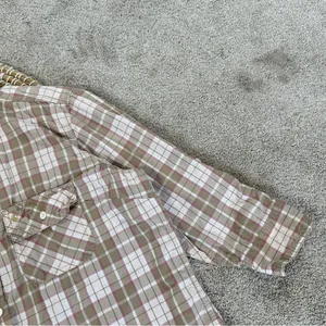 Carhartt Women’s Roll Tab 3/4 Sleeve Button Up Shirt Top Plain in Light Brown XL thumbnail 4