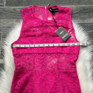 NWT NBD X Naven Lace Dahlia Dress in Pink Glo thumbnail 8