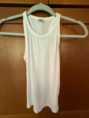 Sunday Best White Ribbed Tank Top thumbnail 2