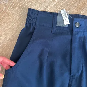 NWT Madewell Straight-Leg Pants High Rise, Drapeweave TENCEL™ Blend – Navy color thumbnail 7