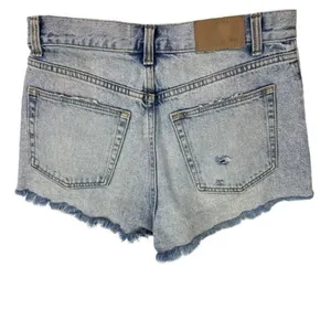 Zara Womens Shorts Size‎ 4 Distressed Light Wash Denim High Rise Cutoff Festival thumbnail 2