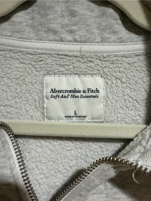 Abercrombie & Fitch Soft A&F Max Essentials Fleece Lined 1/4 Zip Sweatshirt Gray thumbnail 2