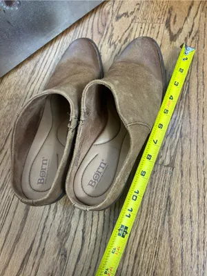 BORN Starr Tan Distressed Leather Slip On Mules Clogs Size 10 thumbnail 15