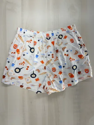 ANTHROPOLOGIE breakfast printed lounge sleep boxer shorts L thumbnail 6