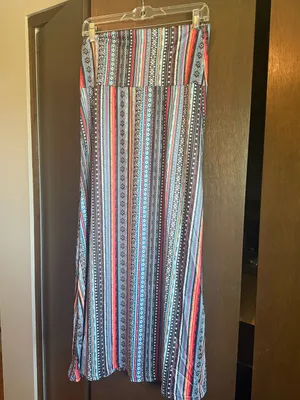 Zando NWT Boho Aztec Maxi Skirt Size Medium Tribal Print High Waist thumbnail 2