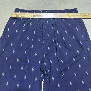 Polo Ralph Lauren AOP Pony Pants Men's SZ Large Blue Pajama Sleep Lounge Pants thumbnail 4