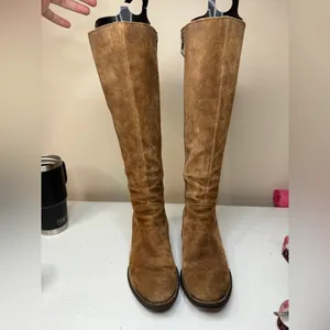Born Women's Felicia Boot Size 7 M Tall Block Heel Brown Distressed Western Boho thumbnail 6