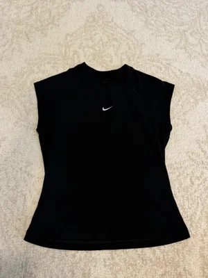 Nike Sportswear Chill Knit Women's Tight Short-Sleeve Ribbed Top Size M Black thumbnail 4