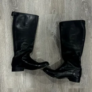 Frye Melissa Black Button Back Zip Leather Riding Boots Size 7 thumbnail 2