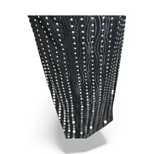 Black Rhinestone Embellished V-Neck Bodycon Sheath Dress Vintage style 50's Med‎ thumbnail 5
