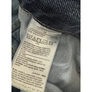 Old Navy Womens High‎ Rise Slouchy Straight Jeans 14 Blue Distressed Button Fly thumbnail 7