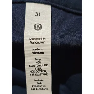 NWT Lululemon Womens True Navy City Sleek 5 Pocket Wide Leg Utilitech Pants 31 thumbnail 4