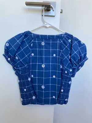 Madewell Blue Plaid Button-Front Shirt thumbnail 2