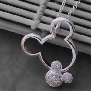 Mickey Mouse Pendant Necklace Silver thumbnail 3