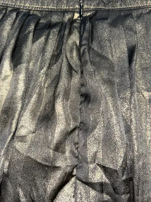 Abercrombie & Fitch Metallic Pleated Midi Skirt Size Small Gunmetal thumbnail 9