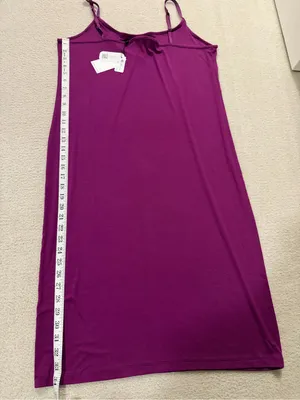 NWT Universal Standard purple slip dress with adjustable spaghetti straps in M thumbnail 4