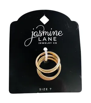 NWT Jasmine Lane Womens Fashion 3 Pack Matching Ring Set Gold Yellow 7 thumbnail 1