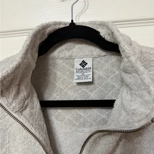 Columbia quilted textured 1/4 zip pullover‎ women’s XL grey thumbnail 3