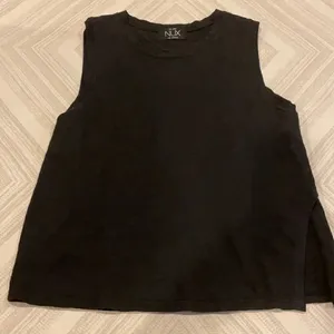 Nux Women’s Black Cross Over Tank Top thumbnail 1