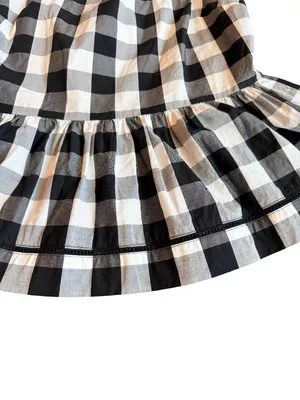 Broome Street x Kate Spade Black White Check Tank Top Shirt Blouse Size 2 Womens thumbnail 4