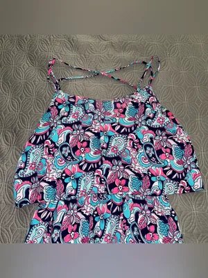 Altar'd State Navy, Pink & Aqua Paisley Maxi Dress thumbnail 3