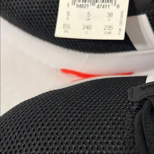 Adidas Black and White Shoes with Blue and Red Details thumbnail 9