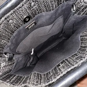 MW Most Wanted Black Straw Bag with Attachable Crossbody Strap thumbnail 4