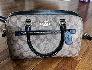 Coach Crossbody Signature Bag Brown and Black thumbnail 1