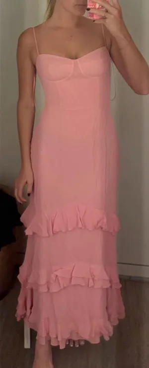 NEW REFORMATION Ellora midi pink sleeveless dress sz 10 thumbnail 1