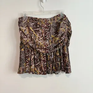 Free‎ People Saturday Sun Mini Skirt mixed print size 8 thumbnail 3