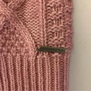 Abercrombie And Fitch Pink Cable Knit‎ Turtleneck Sweater Cozy Preppy Small thumbnail 3