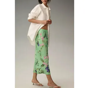 Anthropologie The Tilda Midi Slip Skirt Floral Butterfly Print Y2K 90s Medium thumbnail 4