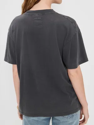 Anine Bing Ashton Spirit Of Concert Tee in Washed Black NWOT thumbnail 2