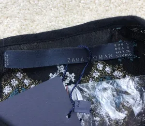 : Black Embroidered Dress thumbnail 4