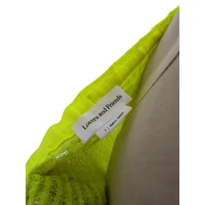 Lovers + Friends Erin Sequin Crop Top Mini Skirt Set Lime Green NWT Size Small thumbnail 13