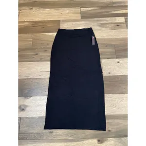 No Boundaries Maxi Skirt Size M Black Ribbed Knit High Waist Side Slit NWT thumbnail 2
