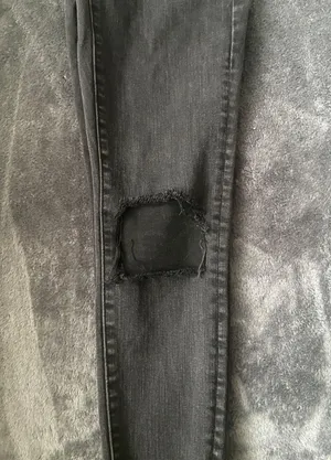 American Eagle Black Distressed Jeans thumbnail 4