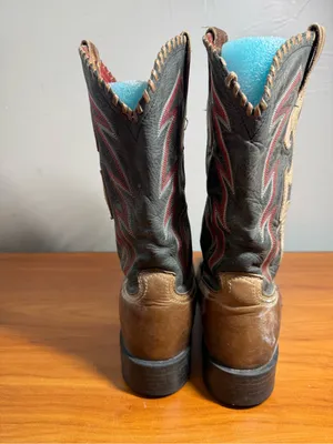 Ariat Women's Square Toe Western Cowgirl Boot Leather Comfort Stitched 6.5B thumbnail 6