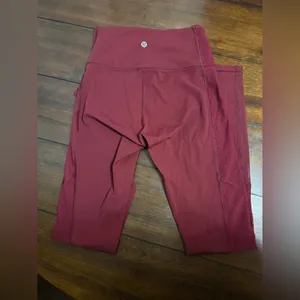 lululemon athletica Burgundy Leggings Size 4 thumbnail 3
