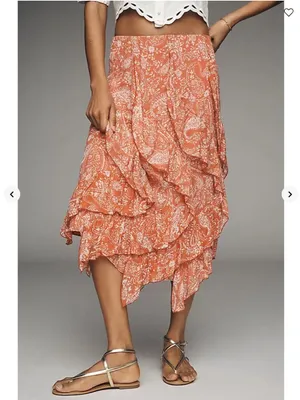 Anthropologie Ruffle Cascade Skirt thumbnail 2